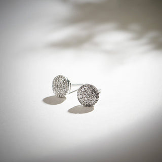 1/4 Carat Diamond Halo Stud Earrings in 10K White Gold