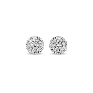 1/4 Carat Diamond Halo Stud Earrings in 10K White Gold