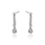 1/4 Carat Diamond Dangle Earrings in 10K White Gold