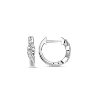 1/10 Carat Diamond Huggie Hoop in Sterling Silver