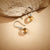 4.00 Carat Citrine Heart Dangle Earrings in Sterling Silver