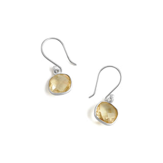 2.00 Carat Citrine Dangle Earrings in Sterling Silver