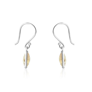 2.00 Carat Citrine Dangle Earrings in Sterling Silver