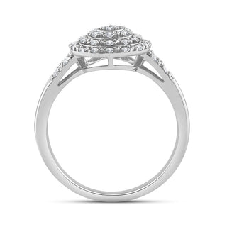 Near 1/2 Carat (.40ctw) Diamond Ring in Sterling Silver