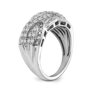 1/2 Carat Diamond Waves Ring in Sterling Silver