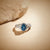 1.75 Carat Genuine London Blue Topaz & White Topaz Ring in Sterling Silver