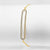 Long Link Bolo Glitter Gold Chain Bracelet in 9K Yellow Gold-9.2"