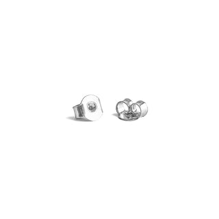 1/4 Carat Double-layered Round Diamond Stud Earrings in Sterling Silver