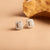 1/2 Carat Square Diamond Stud Earrings in Sterling Silver