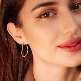 Teardrop Gold Earrings in 9K Yellow Gold