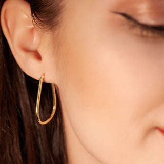 Teardrop Gold Earrings in 9K Yellow Gold