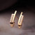 Plane Diamond & Gold Stud Earrings in 10K Yellow Gold