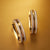 Solid Flat Glitter Gold Hoop Earrings in 9K Yellow Gold