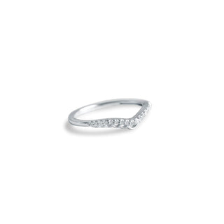 1/8 Carat Enhancer Diamond Band Ring in Sterling Silver